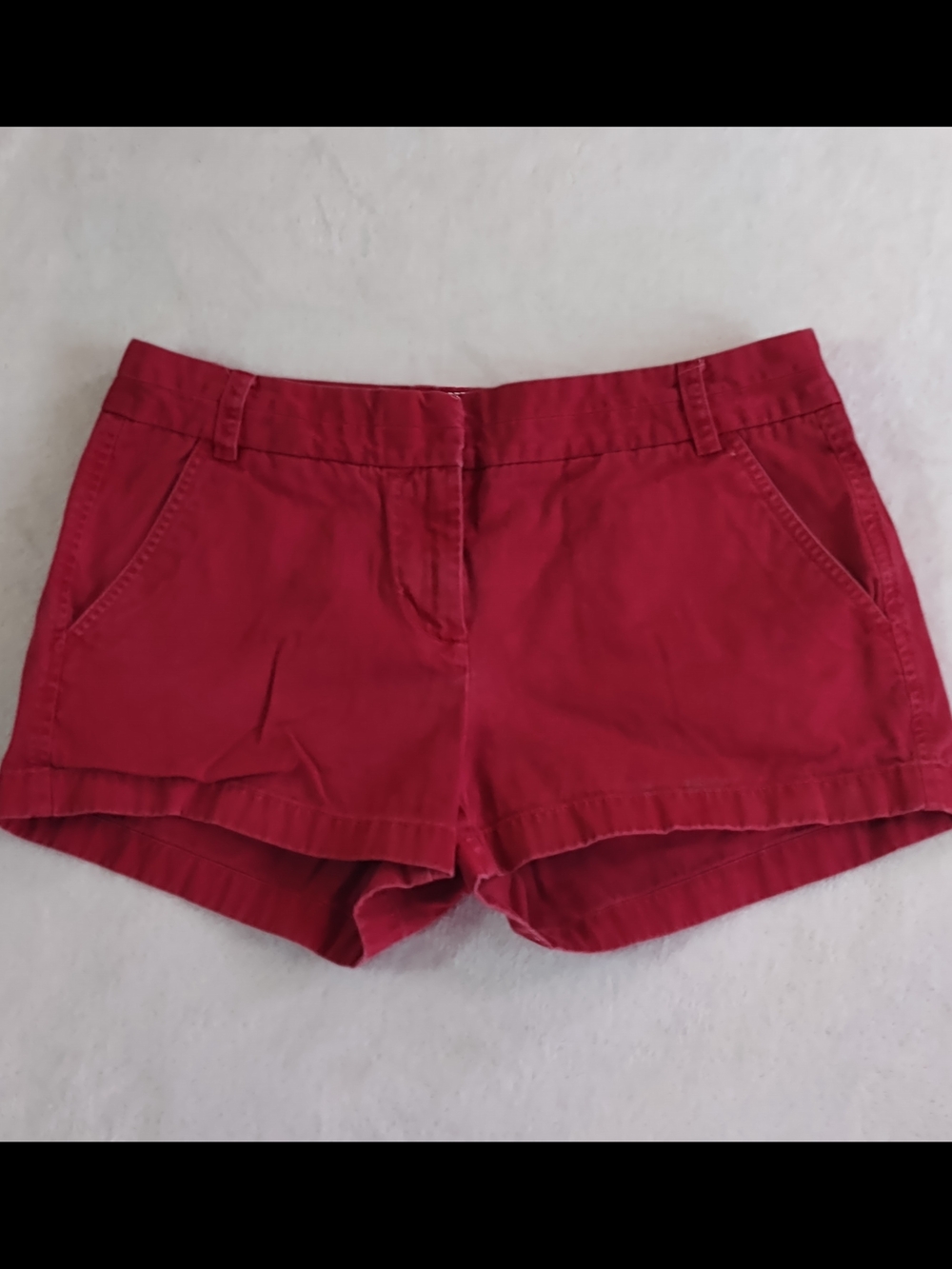 J. Crew Red Cotton Chino Shorts